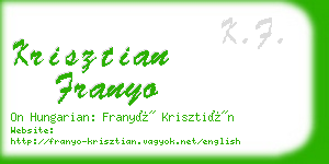 krisztian franyo business card